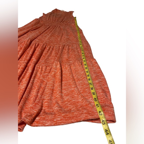 LOU & GREY For Loft Heather Tiered Maxi Dress Women’s Medium Sleeveless Orange - Picture 8 of 14